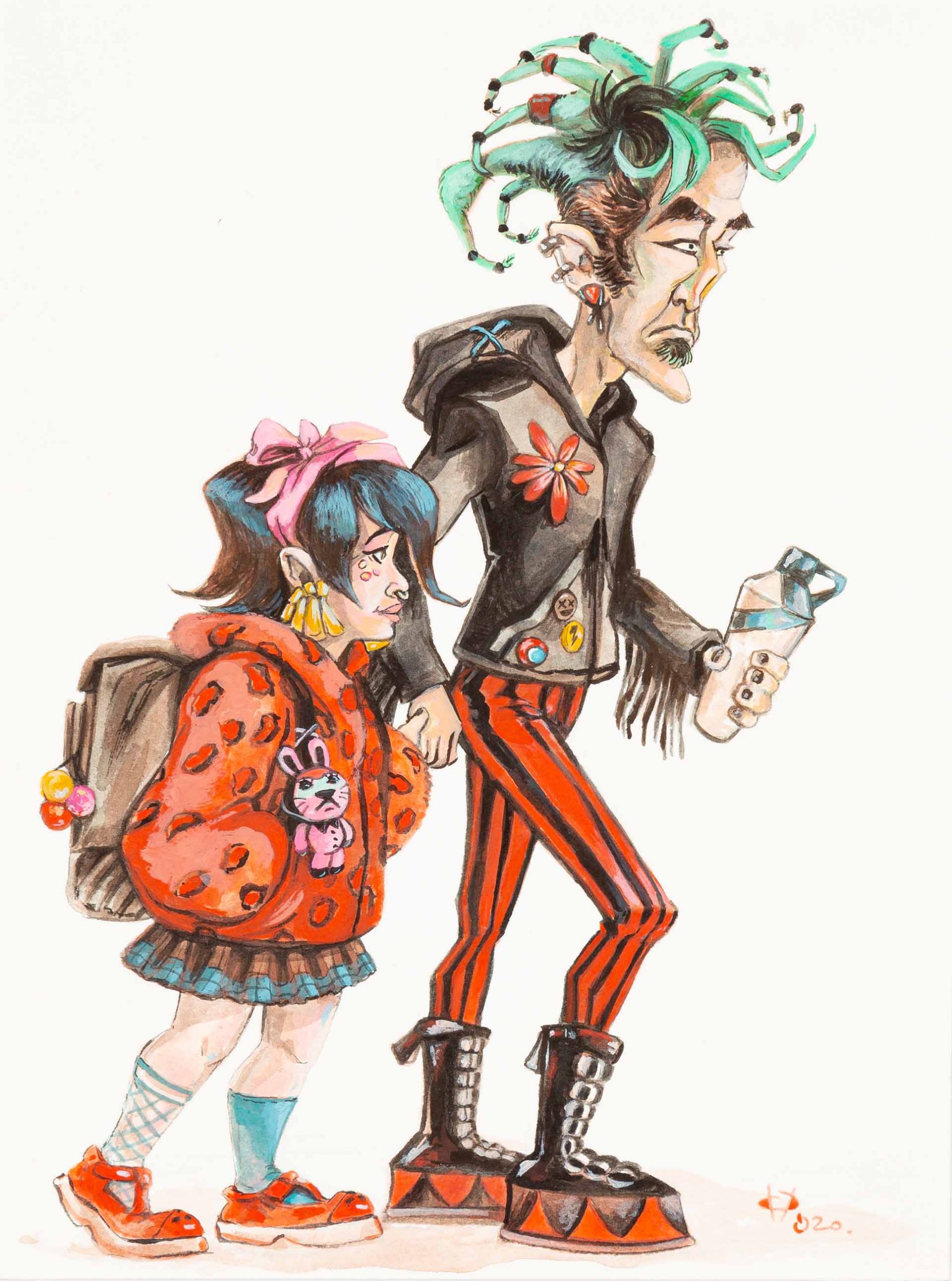 Harajuku young couple fashion choice